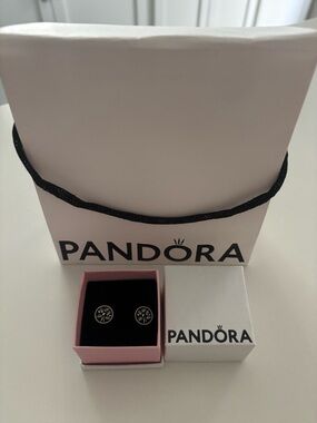 Pandora Sparkling Family Earrings Silver